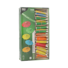 144 Deko-Picker 10 cm farbig sortiert Eisschirmchen uni