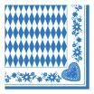 50 Servietten 1/4-Falz 40 cm x 40 cm Bayrisch Blau