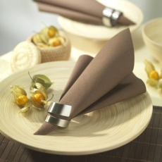 20 Servietten ROYAL Collection 1/4-Falz 40 cm x 40 cm braun