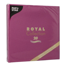 20 Servietten ROYAL Collection 1/4-Falz 40 cm x 40 cm lila