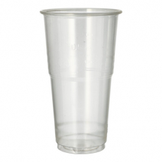 60 Kaltgetränkebecher, PLA pure 0,5 l Ø 9,5 cm · 16,2 cm glasklar mit Schaumrand