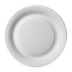 50 Teller, Pappe pure rund Ø 26 cm weiss extra stark