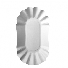 250 Schalen, Pappe pure oval 10,5 cm x 17,5 cm x 3 cm weiss