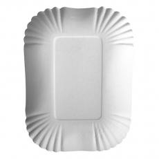 250 Schalen, Pappe pure eckig 13 cm x 17,5 cm x 3 cm weiss