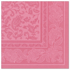 8 x 20 Servietten ROYAL Collection 1/4-Falz 40 cm x 40 cm rosa Ornaments