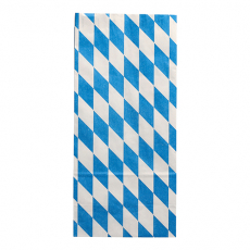 10 x  100 Hähnchenbeutel, Papier mit Alu-Einlage 28 cm x 13 cm x 8 cm Bayrisch blau 1/1