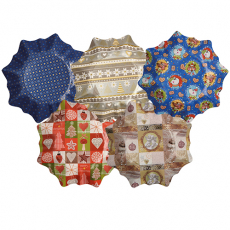 2 Präsentierschalen-Weihnachten Ø 28 cm verschiedene Weihnachtsdekore Stern
