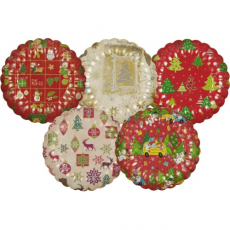 2 Präsentierschalen-Weihnachten Ø 23 cm verschiedene Weihnachtsdekore