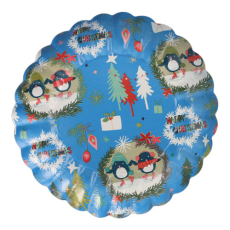 2 Präsentierschalen-Weihnachten Ø 23 cm verschiedene Weihnachtsdekore