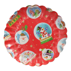 2 Präsentierschalen-Weihnachten Ø 23 cm verschiedene Weihnachtsdekore