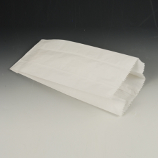 1000 Papierfaltenbeutel, Cellulose, gefädelt 24 cm x 11 cm x 6 cm weiss Füllinhalt 1 kg