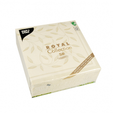 50 Servietten ROYAL Collection 1/4-Falz 40 cm x 40 cm champagner New Mediterran
