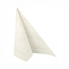 50 Servietten ROYAL Collection 1/4-Falz 40 cm x 40 cm weiss Ornaments