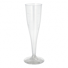 10 x  10 Stiel-Gläser für Sekt, PS 0,1 l Ø 4,8 cm · 19,9 cm glasklar einteilig