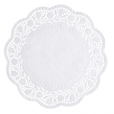100 Tortenspitzen rund Ø 36 cm weiss