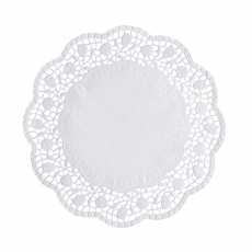 100 Tortenspitzen rund Ø 28 cm weiss