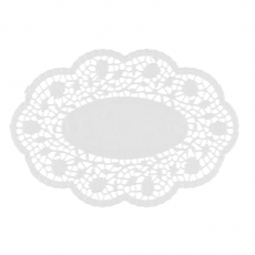 500 Mokkadeckchen oval 24 cm x 16,5 cm weiss