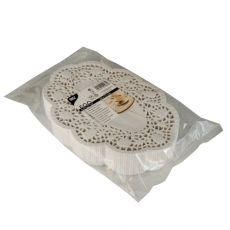 500 Mokkadeckchen oval 24 cm x 16,5 cm weiss