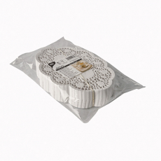 500 Mokkadeckchen oval 22 cm x 15 cm weiss