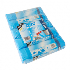 50 Müllsäcke mit Zugband, HDPE 120 l 100 cm x 70 cm blau