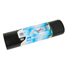 20 Müllsäcke, LDPE 150 l 150 cm x 70 cm schwarz extra stark und extra reißfest