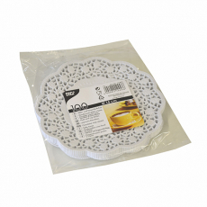 100 Teller- und Tassendeckchen rund Ø 15 cm weiss