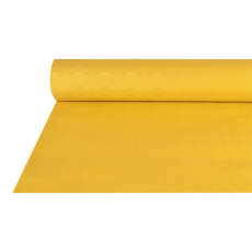 4 x Papiertischtuch mit Damastprägung 50 m x 1 m gelb