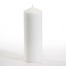 Stumpenkerze Ø 70 mm · 200 mm weiss