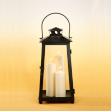 3 Kamin-und Laternenkerzen Ø 70 mm elfenbein