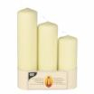 3 Kamin-und Laternenkerzen Ø 70 mm elfenbein