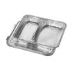 50 Menüschalen + Deckel, Alu 2-geteilt 0,83 l 3 cm x 17,7 cm x 22,5 cm