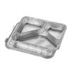 50 Menüschalen + Deckel, Alu 3-geteilt 0,76 l 3 cm x 17,7 cm x 22,5 cm