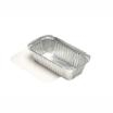 50 Schalen, Alu + Einlegedeckel, PE-beschichtet eckig 0,7 l 4,9 cm x 10,3 cm x 19,5 cm