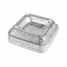 10 Aschenbecher, Alu eckig 2,2 cm x 12,5 cm x 12,5 cm