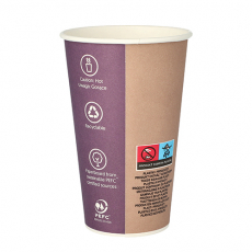 50 Trinkbecher, Pappe To Go 0,4 l Ø 9 cm · 13,5 cm