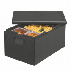 Isolier-Transportbehälter, EPP 60 cm x 40 cm x 28 cm schwarz Gastro-Norm 1/1