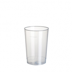 40 Mehrweg-Trinkbecher PP 0,2 l Ø 6,8 cm · 9,8 cm transluzent unzerbrechlich