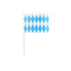200 Deko-Picker 8 cm Bayrisch Blau