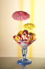 144 Deko-Picker 10 cm farbig sortiert Eisschirmchen
