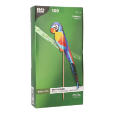 100 Deko-Picker 18 cm Papagei