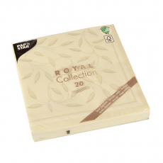 20 Servietten ROYAL Collection 1/4-Falz 40 cm x 40 cm champagner New Mediterran