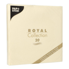 20 Servietten ROYAL Collection 1/4-Falz 40 cm x 40 cm champagner