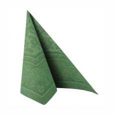 20 Servietten ROYAL Collection 1/4-Falz 40 cm x 40 cm dunkelgrün Ornaments