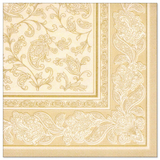 20 Servietten ROYAL Collection 1/4-Falz 40 cm x 40 cm champagner Ornaments