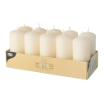10 Stumpenkerzen Ø 40 mm · 90 mm creme