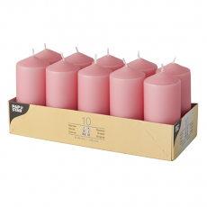 10 Stumpenkerzen Ø 40 mm · 90 mm altrosa
