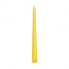 8 Leuchterkerzen Ø 2,2 cm · 25 cm gelb aus 100 % Stearin