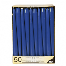 50 Leuchterkerzen Ø 2,2 cm · 25 cm dunkelblau