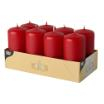 8 Stumpenkerzen Ø 50 mm · 100 mm rot