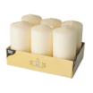 6 Stumpenkerzen Ø 60 mm · 115 mm creme